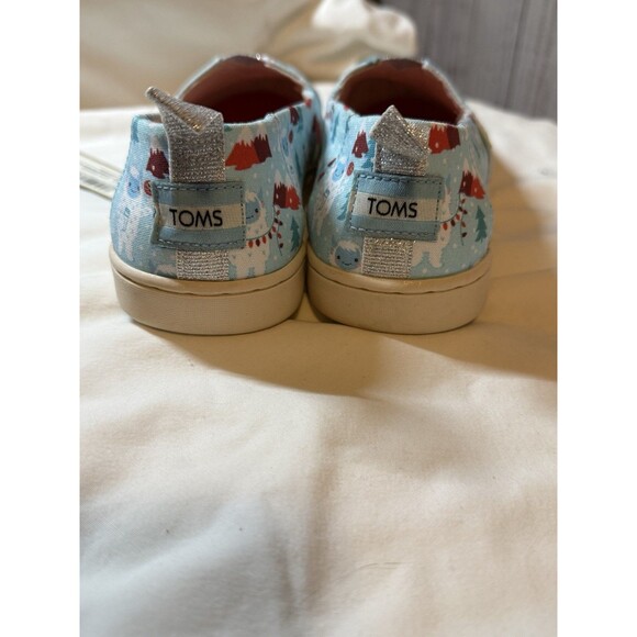 Toms Youth Alpargata Size 4.5 Clearwater Blue Snow Yeti New Winter - Picture 4 of 7